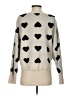 Express Hearts Ivory Pullover Sweater Size S - photo 2