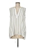 Ann Taylor Stripes Ivory Sleeveless Blouse Size M - photo 1