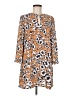 Olivaceous 100% Polyester Print Orange Tan Casual Dress One size - photo 1