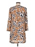 Olivaceous 100% Polyester Print Orange Tan Casual Dress One size - photo 2