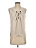 BCBGMAXAZRIA Ivory Sleeveless Blouse Size XXS - photo 1