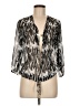 Investments 100% Polyester Silver 3/4 Sleeve Blouse Size M - photo 1