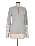 Unbranded Gray Long Sleeve Henley Size M - photo 1