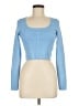 Happily Grey 100% Polyester Blue Long Sleeve Top Size M - photo 1
