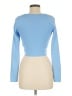 Happily Grey 100% Polyester Blue Long Sleeve Top Size M - photo 2