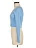 Happily Grey 100% Polyester Blue Long Sleeve Top Size M - photo 5