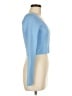 Happily Grey 100% Polyester Blue Long Sleeve Top Size M - photo 4
