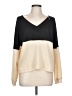 Ceny Color Block Gold Pullover Sweater Size L - photo 1