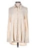 Whitney Eve Metallic Ivory Long Sleeve Blouse Size M - photo 1