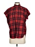 Madewell 100% Cotton Plaid Red Short Sleeve Button-Down Shirt Size XS - photo 1