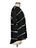 Unbranded Stripes Black Short Sleeve Blouse Size M - photo 4