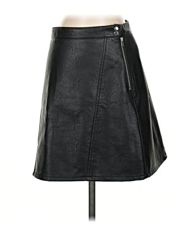 Zara Basic Faux Leather Skirt (view 1)