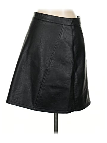 Zara Basic Faux Leather Skirt (view 2)