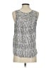 Ethyl 100% Rayon Silver Sleeveless Blouse Size S - photo 2