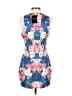 Bridge Graphic Blue Cocktail Dress Size L - photo 2