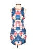 Bridge Graphic Blue Cocktail Dress Size L - photo 1