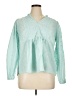 Torrid 100% Cotton Teal Long Sleeve Blouse Size 1X Plus (1) - photo 1