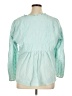 Torrid 100% Cotton Teal Long Sleeve Blouse Size 1X Plus (1) - photo 2