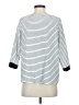 Iora Stripes White 3/4 Sleeve Blouse Size S - photo 2