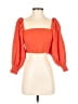 o.p.t Orange 3/4 Sleeve Blouse Size S - photo 1