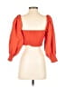 o.p.t Orange 3/4 Sleeve Blouse Size S - photo 2