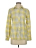 Talbots Plaid Yellow Long Sleeve Button-Down Shirt Size S - photo 1