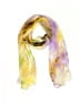 Unbranded Floral Yellow Purple Scarf One size - photo 1
