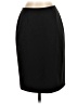 Petite Sophisticate Solid Black Wool Skirt Size 4 - photo 1