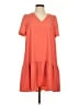 A New Day 100% Polyester Orange Casual Dress Size XS - photo 1