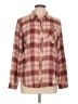 Maurices Plaid Burgundy Long Sleeve Blouse Size L - photo 1