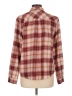 Maurices Plaid Burgundy Long Sleeve Blouse Size L - photo 2