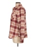 Maurices Plaid Burgundy Long Sleeve Blouse Size L - photo 5