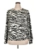 Social Standard by Sanctuary Animal Print Silver Pullover Sweater Size XXL - photo 1