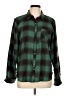 Maurices Plaid Green Long Sleeve Blouse Size L - photo 1