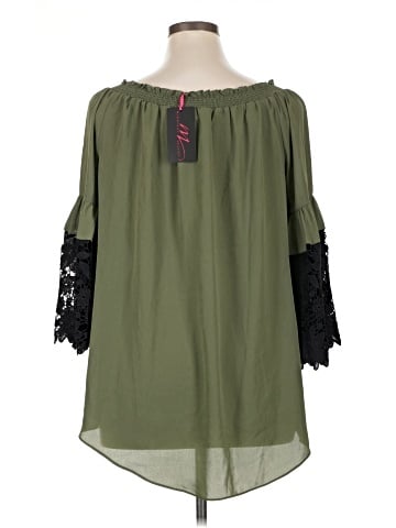 Midnight Velvet 3/4 Sleeve Blouse (view 2)