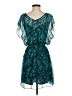 Express 100% Polyester Paisley Teal Cocktail Dress Size S - photo 2