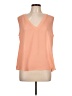 Worthington 100% Polyester Orange Sleeveless Blouse Size L - photo 1