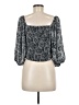 Sugar Lips 100% Polyester Black 3/4 Sleeve Blouse Size M - photo 2