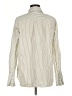 Paige Stripes Ivory Long Sleeve Button-Down Shirt Size M - photo 2