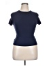 Shein 100% Polyester Blue Ivory Short Sleeve Top Size XL - photo 1