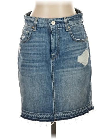 7 For All Mankind Denim Skirt (view 1)