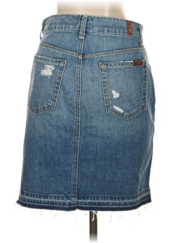 7 For All Mankind Denim Skirt (view 2)
