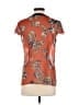 Attention 100% Polyester Orange Short Sleeve Blouse Size S - photo 2