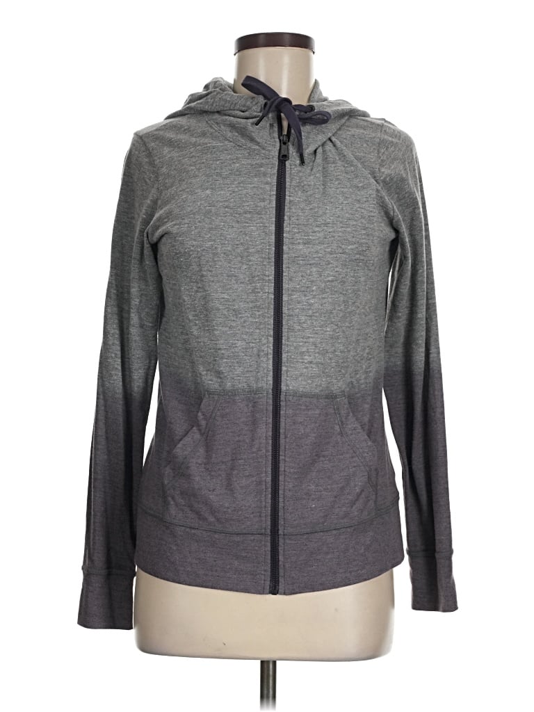 Pre-owned American Giant Zip Up Hoodie In Gray