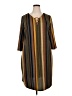 Tacera Stripes Brown Casual Dress Size 2X - photo 1