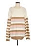 Andree by UNIT Stripes Ivory Pullover Sweater Size 1X - photo 1