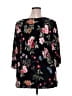 PREMISE Floral Black Cardigan Size 2X - photo 2