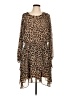 Sandy & Sid Animal Print Brown Casual Dress Size L - photo 1