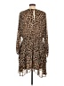 Sandy & Sid Animal Print Brown Casual Dress Size L - photo 2