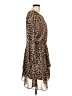Sandy & Sid Animal Print Brown Casual Dress Size L - photo 4